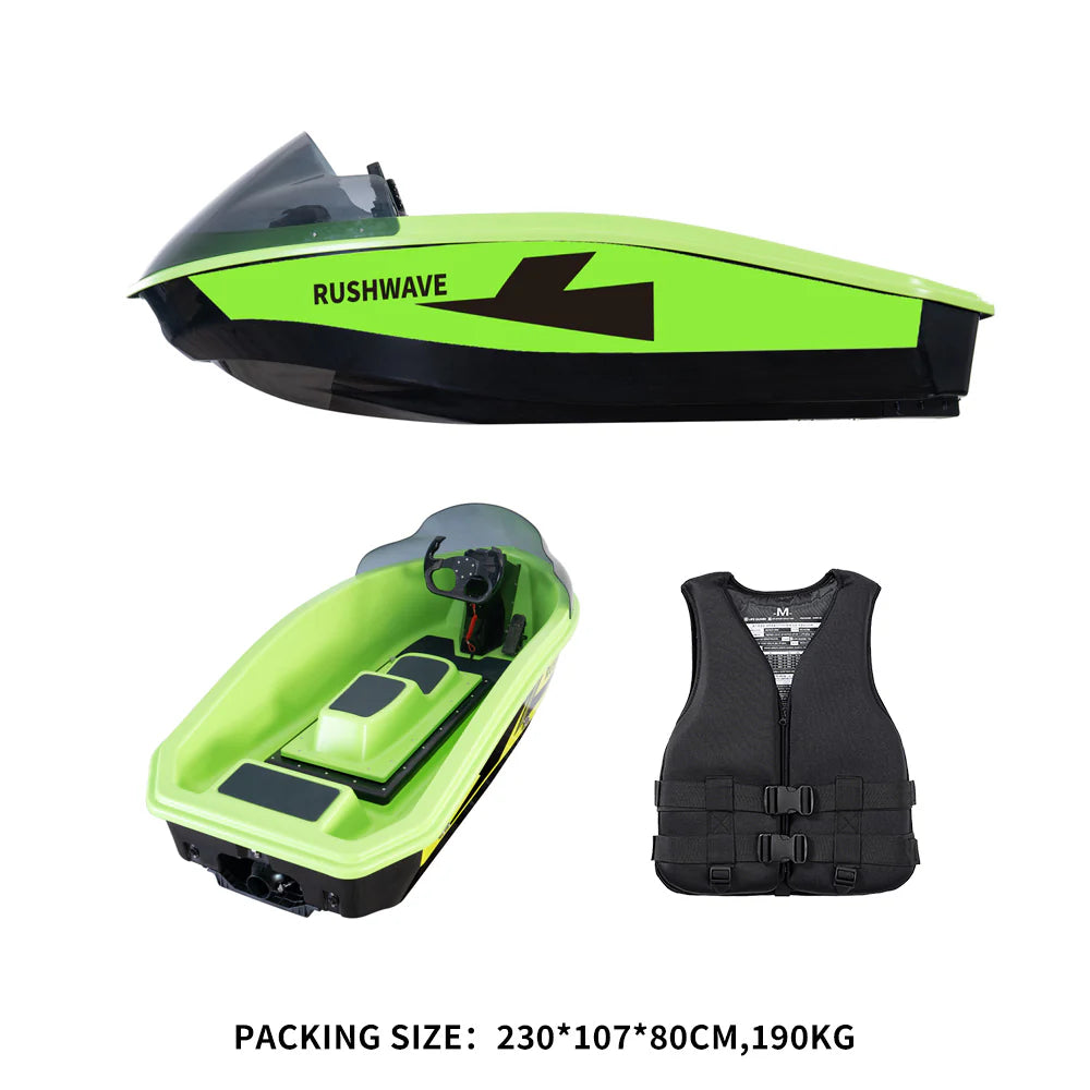 RUSH WAVE |2026NEW| Electric Go Kart Boat| 16KW Mini Jet Boat | V1