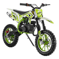 2-Stroke Gas Powered Mini Dirt Bike 50CC Up to 35 MPH with 10-Inch Tires Disc Brakes 330LBS Max Load